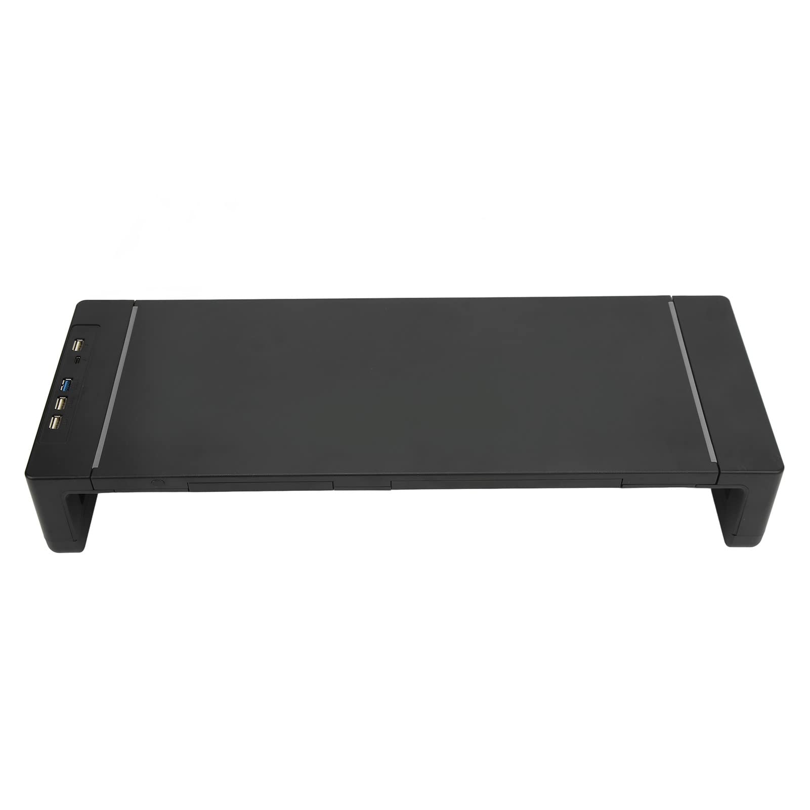 Supporto per Monitor per Computer, Supporto per Monitor Regolabile in Altezza a 3 Livelli, Organizer da Scrivania Pieghevole con Cassetto Portaoggetti Supporto per Telefono per