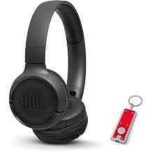 JBL Tune 500BT - سماعات بلوتوث لاسلكية على الأذن ، تتضمن LED Flashlight Key Chain Bonus Black JBL TUNE 500BT + LED