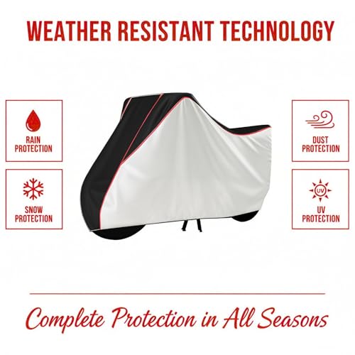 Image of Stylish Water Resistant Scooty Body Cover Compatible with Access 125 & All Models | UV Protection, Dustproof, Heat Resistant, Two Wheeler | New All Weather Protection, Dust & Rain