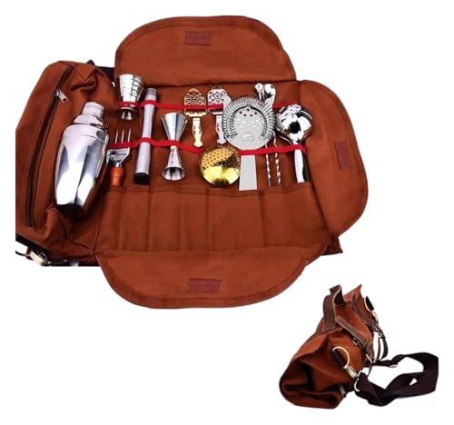 Set moderno de herramientas para coctelería con bolsa miniatura 1