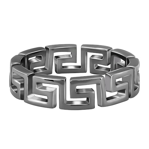 Image of GIVA 925 Silver Black Rhodium Conqueror Ring For Him,Fixed Size | Gifts for Mens and Boys| With Certificate of Authenticity and 925 Stamp | 6 Months Warranty