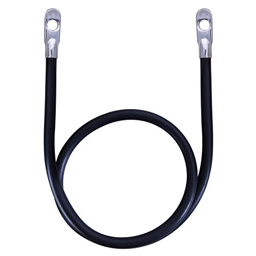 TOPDC 4 Gauge 36-Inch Battery Inverter Cable All Copper Conductor Wire with 3/8" Ring Terminals (4 AWG x 36 Inches) TOPDC 4 Gauge 36-Inch Battery Inverter Cable All Copper Conductor Wire with 3/8" Ring Terminals (4 AWG x 36 Inches)