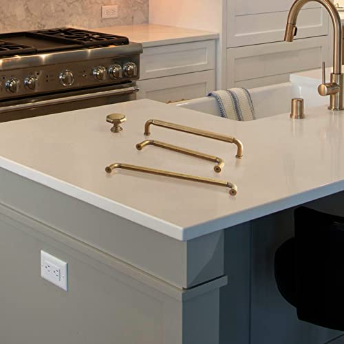 Goo-Ki 6 Pack 5 Inch （128Mm） Hole Center Cabinet Pulls Antique Brass Zinc Alloy Kitchen Drawer Pulls Drawer Handles 5.5 Inch Length 2201-Gt-128 #TOP4