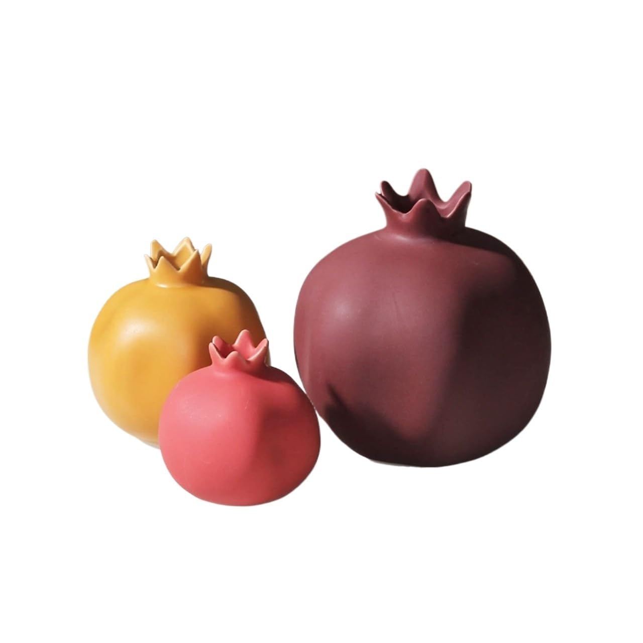 Entryway Decor Ceramic Vase Set Pomegranate Bud Centerpiece Decorating Unique House Gifts