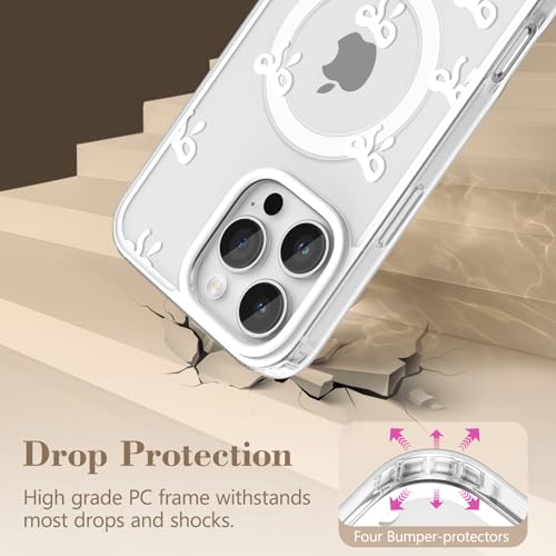 Coque iPhone 13 Pro MagSafe transparente et fine en polycarbonate blanc