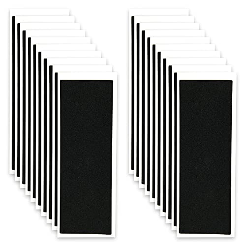 Haisalin Fingerboard Grip Tape 60Pcs 38mmX110mm Foam Adhesive Tapes for Fingerboards Black
