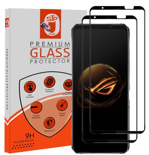Image of STP FEEL Premium HD+ Tempered Glass Screen Protector Guard Compatible For Asus ROG 7 5G (6.78 Inch, Pack of 2) | Edge to Edge Coverage With Easy to installation kit for Smartphone