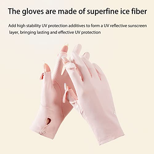 Luvas femininas de proteção solar com absorção de suor luvas finas para dirigir andar pescar