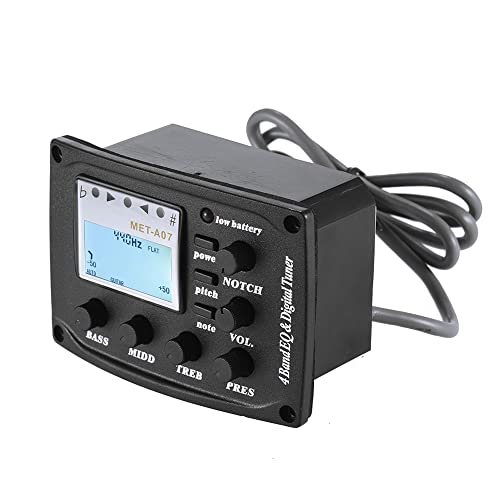 Guitarra acústica 4-Band EQ Equalizador Tone e Volume Amplifier Preamp Piezo XLR Captura 6,35 milíme
