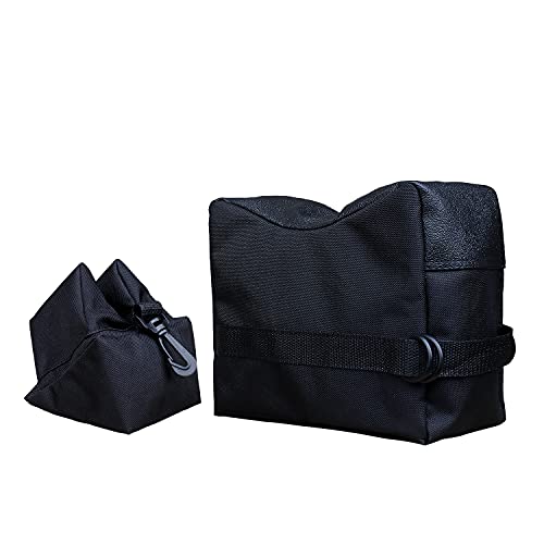KOSIBATE Shooting Rest Bag with Rear Squeeze Bag for Gun Rifle Handgun Sandbag Shooting Rest(Black,Unfilled)