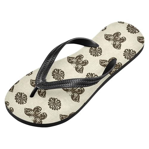 Burbuja Butterflies Daisies Flip Flops for Women Men, Soft Thong Sandals Rubber Slippers for Pool Beach Essentials2