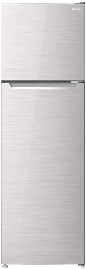 Front view of the CHiQ 218 Liter Refrigerator with doors closed.
