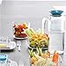 Bormioli Rocco Glass Frigoverre Jug With Teal Airtight Lid, 1 Liter, Pitcher With Hermetic Sealing, Easy Pour Spout Handle For Water, Juice, Iced Coffee & Iced Tea.