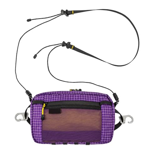 スポーツウエストバッグ シンプルな携帯電話収納バッグ ウエストパック 実用的なチェストベルト サイクリング ランニング アウトドア スポーツパック ファッション チェストベルト メンズ レディース メンズ, パープル。, H