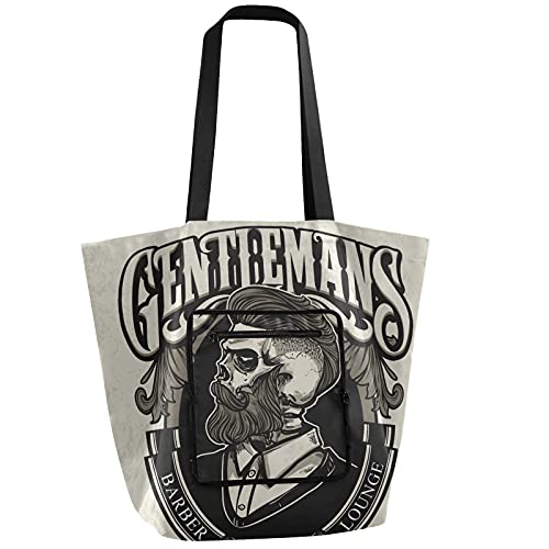 Bolsas de comestibles reutilizables con diseño de calavera Cover
