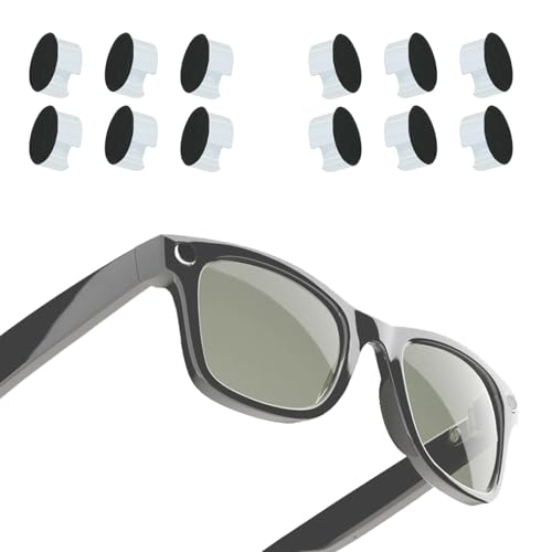 CERCGVEL 12pcs LED Light Blocking Stickers Compatible with Ray-Ban Meta Wayfarer/Skyler/Headliner Smart Glasses, LED Light Covers Glasses Accessories