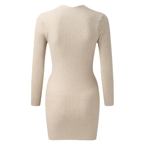 Robe en tricot côtelé extensible de qualité supérieure et chic