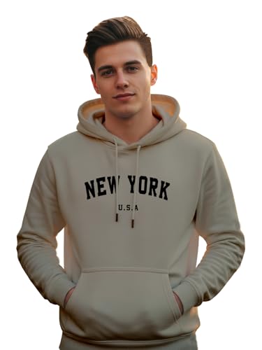 Image of XENOVAURBAN Hoodie for Men /Women | Unisex fit Cotton Fleece Hooded Sweatshirt - NEWYOR1