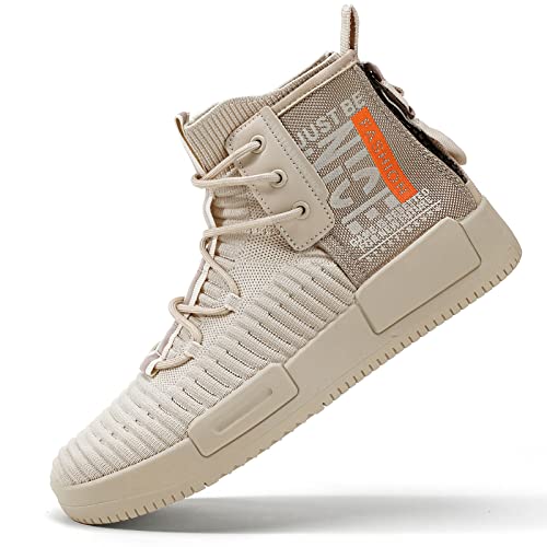 sannax men39s high top fashion sneakers lace up walking shoes breathable running shoes casual athletic hip hop shoes for men