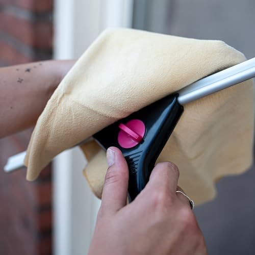Sorbo Naturleder Fensterleder XL – 38 x 59 cm – Aus echtem Schafleder – Hohe Saugkraft – Für streifenfreie Reinigung – Für Glas, Spiegel, Auto – Weich, langlebig & wiederverwendbar