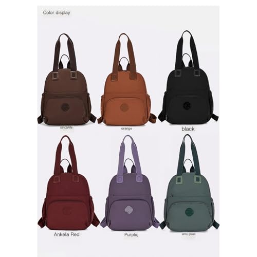 Heaneutrorty Women's Backpack, Waterproof Shoulder Bag for Casual, Business, Travel, and Hiking – Lightweight, Stylish (Orange)4