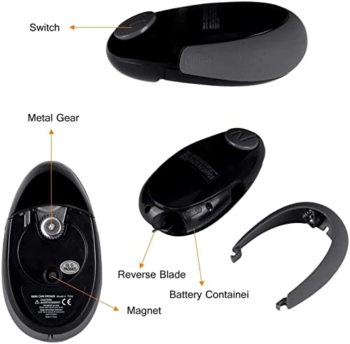 Electric Can Opener, Battery Operated Can Opener Smooth Edge, Food-Safe For Almost All Can Sizes, Electric Can Openers For Kitchen, Automatic Can Opener Ideal For Arthritics And Seniors #TOP1