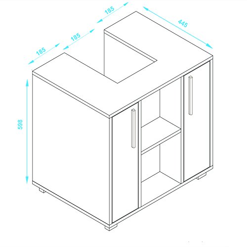 Armário para Banheiro Suzanna 2 Pt Branco