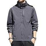[three Joy] アウトドアジャケット メンズ トレッキングウェア アウトドア ジャケット マウンテンジャケット 登山 グレー L