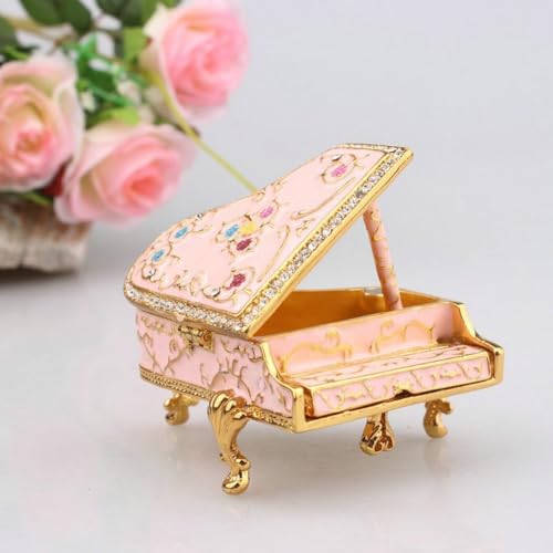 Boîte à bijoux décorative à charnière pour table de chevet