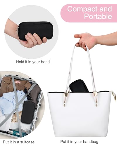 Eyelash Storage Bag Lashes Tool Set Organizer Case False Eyelash Applicator Tool Bag for Travel Small Empty Cosmetic Case Eyelash Holder (black)4