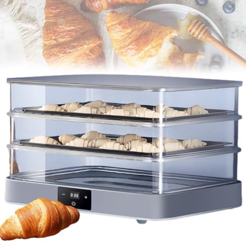Máquina eléctrica para fermentar masa de pan con temperatura y tiempo ajustables - Caja de fermentación de pan de 40 l para hornear en casa - Control automático de humedad y fermentación
