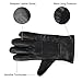 DOOWELL Winter Genuine Sheepskin Leather Gloves For Men,Black Touchscreen Glove,Driving Motorcycle Gloves with Warm Lining-M
