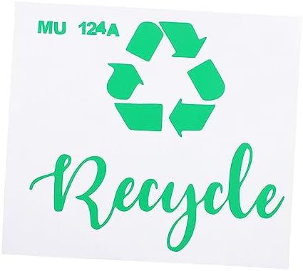 Zerodeko 1pc Garbage Classification Mark Trash Recycling Sticker Recycling Vinyl Trash Bin Logo Stickers Compost Trash Can Sticker Labels Adhesive Stickers Trash Classification Decals PVC