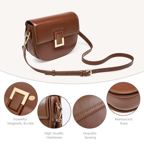 Crossbody Bags for Women, Genuine Leather Shoulder Bag Large Capacity Handbags Satchel Bags for Women3