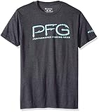Columbia Apparel Men's Graphic T-Shirt, Charcoal Heather/PFG Hooks 2X Large