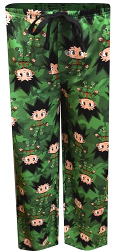 BioWorld Merchandising Mens Hunter X Hunter Anime Super Soft Green Camo Lounge Pant