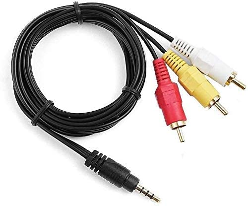 Onerbl AV 3.5mm Mini Plug to 3 RCA Audio Video Cable Cord Replacement for Panasonic PV-GS31 PV-GS32 PV-GS34/P PV-GS35 PV-GS36/P PV-GS37/P PV-GS39
