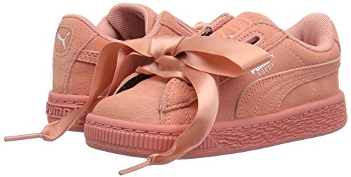 Puma Unisex-Child Suede Heart Sneaker, Desert Flower White, 4.5 M Us Big Kid #TOP6