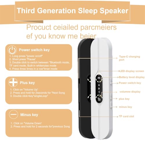 Image of Pillow Speaker Sleeping with White Noise,