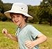 Kids Wide-Brim Sun-Hat UPF 50+ UV Protection Bucket Hat Safari-Boonie for 5-9 Years Boys Girls Beige