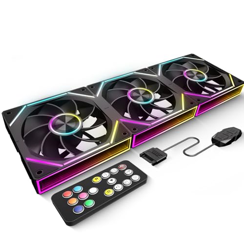Ventiladores ARGB de carcasa de PC sin cables molestos FB120 de 120 mm con espejo infinito