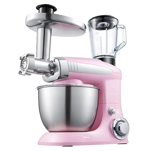 Stand Mixers for Baking 6 Speed Food Mixers with 4L Mixing Bowls Includes Wire Whisk,Flat Beater,Dough Hook Optional Attachements Meat Grinder Juicer for Home Kitchen Baking 1000W