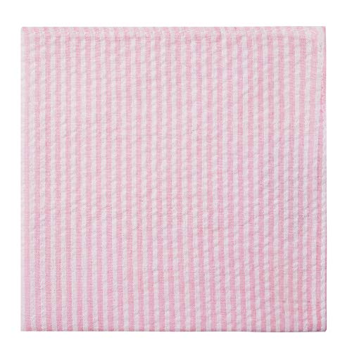 Jacob Alexander Seersucker Pocket Square Handkerchief - Pink