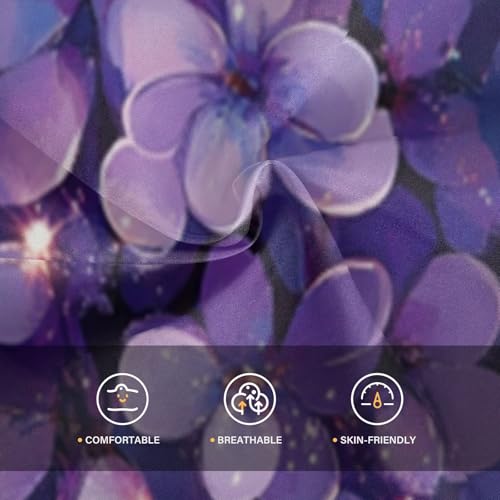 Boccsty Blue Wisteria Purple Lavender Flower Boy Summer Shorts Sets Hawaiian Toddler Boys T-Shirt & Pants 2 Pcs 3T4