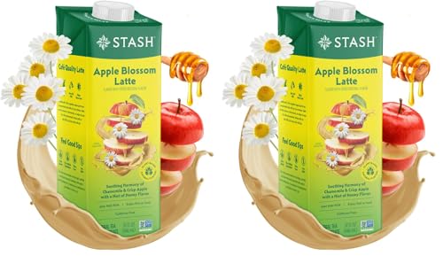 STASH Apple Blossom Latte - Dairy Free Plant Based Chamomile Tea Concentrate - Caffeine-Free - 32 fl oz, 5 Servings (Pack of 2)