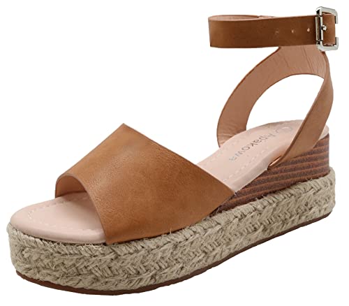 Apakowa Girls Sandals Flatform Wedge Open Toe Summer Sandals Shoes Little Big Kid Flower Girl Heels Dress Shoes (Little Kid/Big Kid)