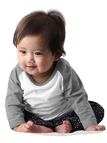 Image of Hat and Beyond Kids Raglan Jersey Child Toddler Youth Uniforms 3 /4 Sleeves T Shirts