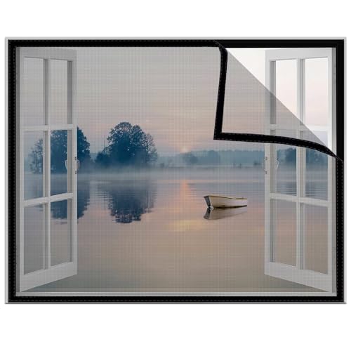 Malla Mosquitera para Ventanas Negro 80x90cm avec une bonne respirabilité,une bonne transmission de la lumière et une haute visibilité