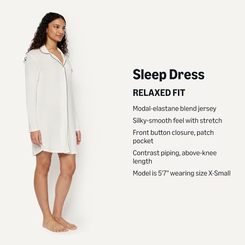 Image of Amazon Essentials Women's Piped Nightshirt (Available in Plus Size)