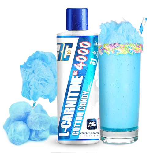 Image of Ronnie Coleman Signature Series L Carnitine XS 4000 Liquid, Stimulant Free, Sugar Free, Zero Carbs, Lean Muscle Strength Support for Men & Women,16 oz, Cotton Candy